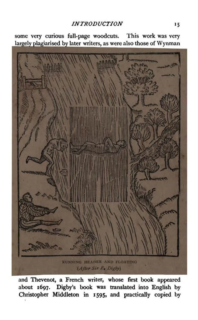 An illustration from Swimming (the Badminton Library of Sports and Pastimes), 1893, leaf 36