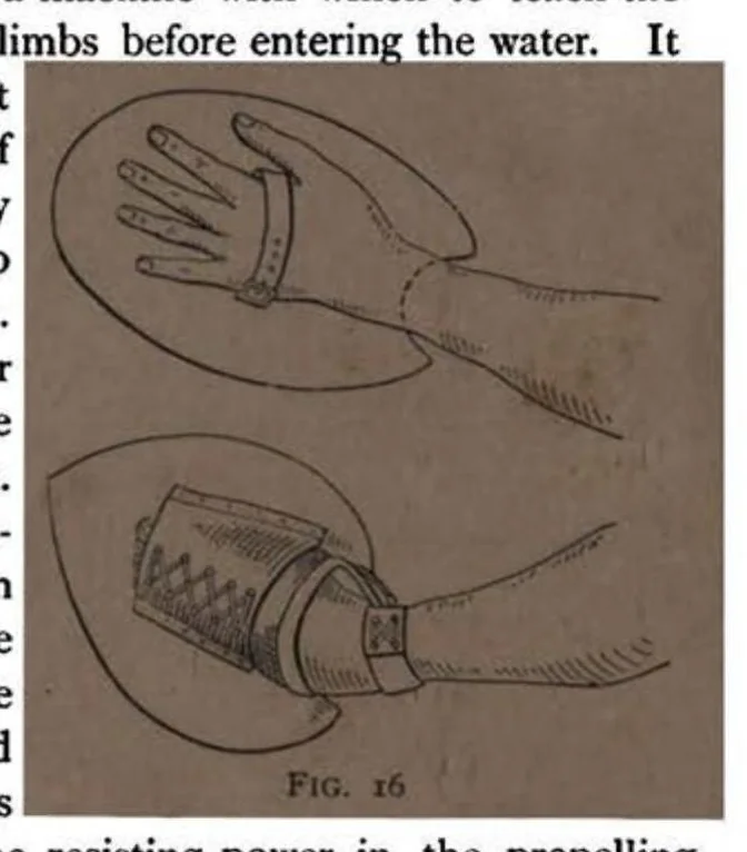 An illustration from Swimming (the Badminton Library of Sports and Pastimes), 1893, leaf 64