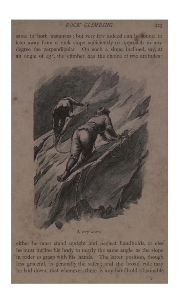 An illustration from Mountaineering (the Badminton Library of Sports and Pastimes), 1892, leaf 266