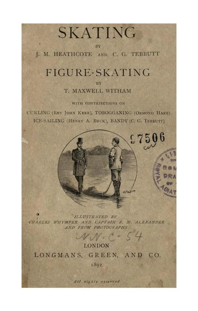 An illustration from Skating; Figure Skating (the Badminton Library of Sports and Pastimes), 1892, leaf 7