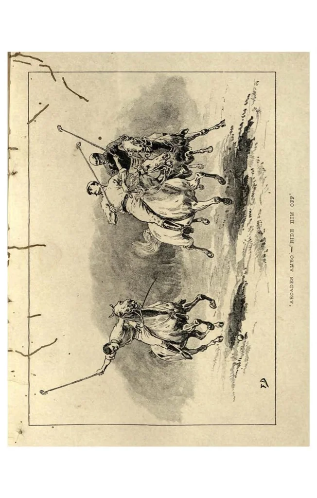 An illustration from Riding; Polo (the Badminton Library of Sports and Pastimes), 1891, leaf 404