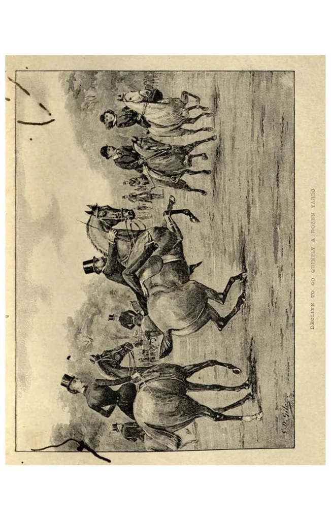 An illustration from Riding; Polo (the Badminton Library of Sports and Pastimes), 1891, leaf 84