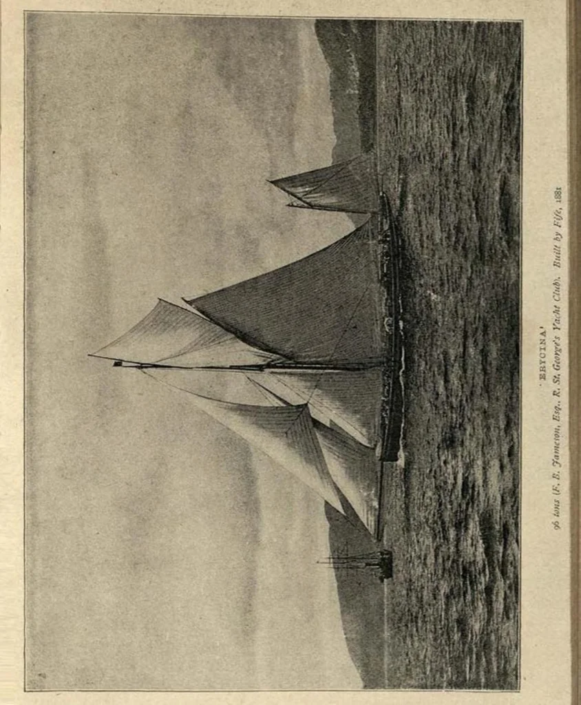 An illustration from Yachting, in Two Volumes, Vol. II, 1894, leaf 165