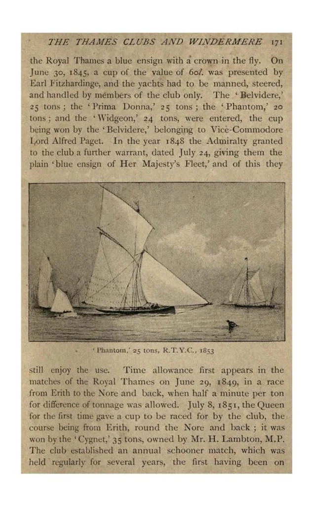 An illustration from Yachting, in Two Volumes, Vol. II, 1894, leaf 237