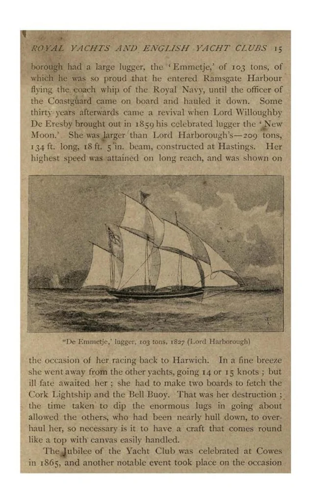 An illustration from Yachting, in Two Volumes, Vol. II, 1894, leaf 43
