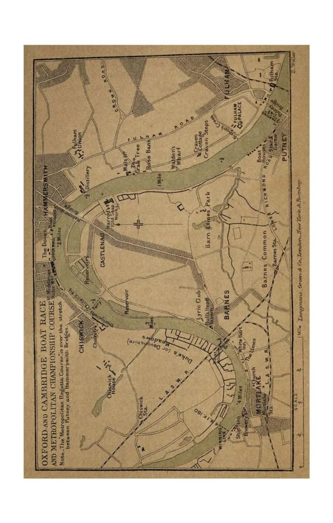 An illustration from Rowing; Punting (the Badminton Library of Sports and Pastimes), 1898, leaf 119