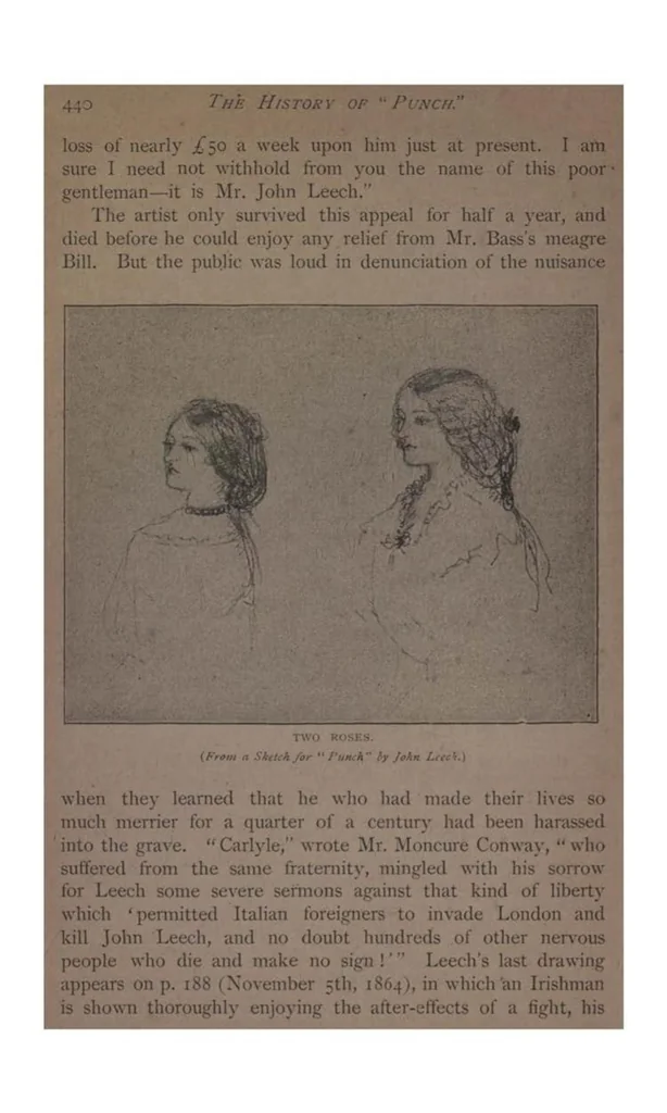 An illustration from The History of Punch, 1895, leaf 459