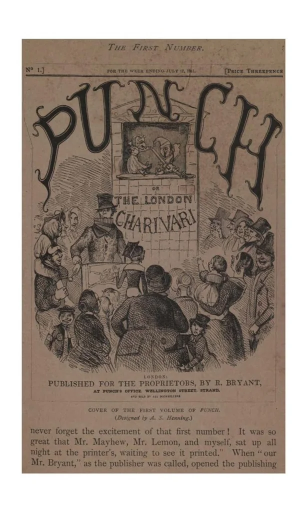 An illustration from The History of Punch, 1895, leaf 46