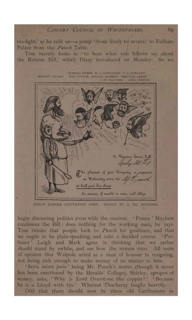 An illustration from The History of Punch, 1895, leaf 88