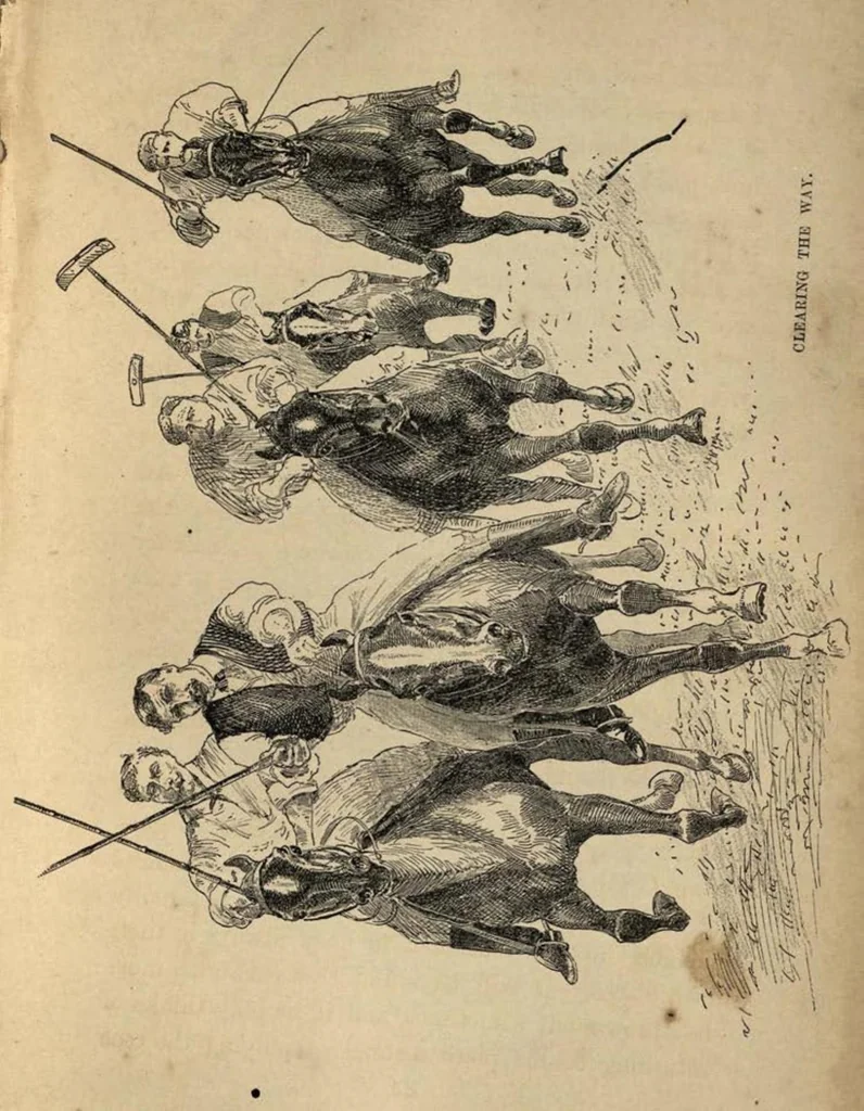 An illustration from The Game of Polo, 1897, leaf 109