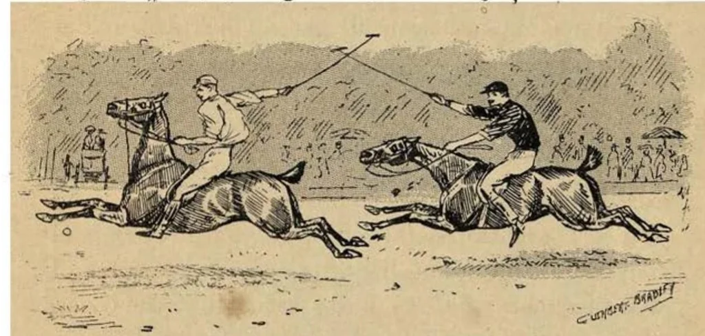 An illustration from The Game of Polo, 1897, leaf 245
