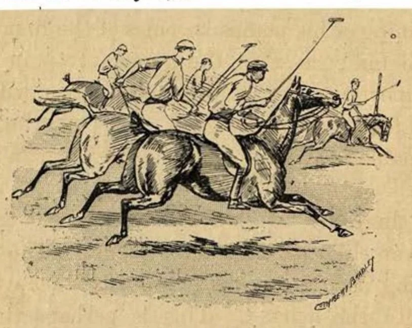 An illustration from The Game of Polo, 1897, leaf 56