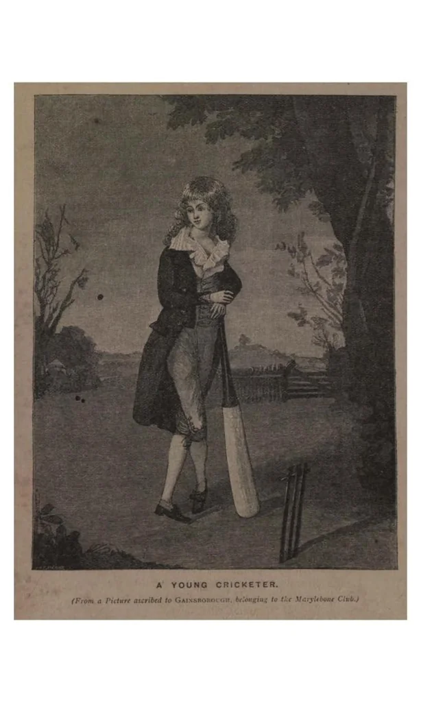 An illustration from Cricket, 1891, leaf 27
