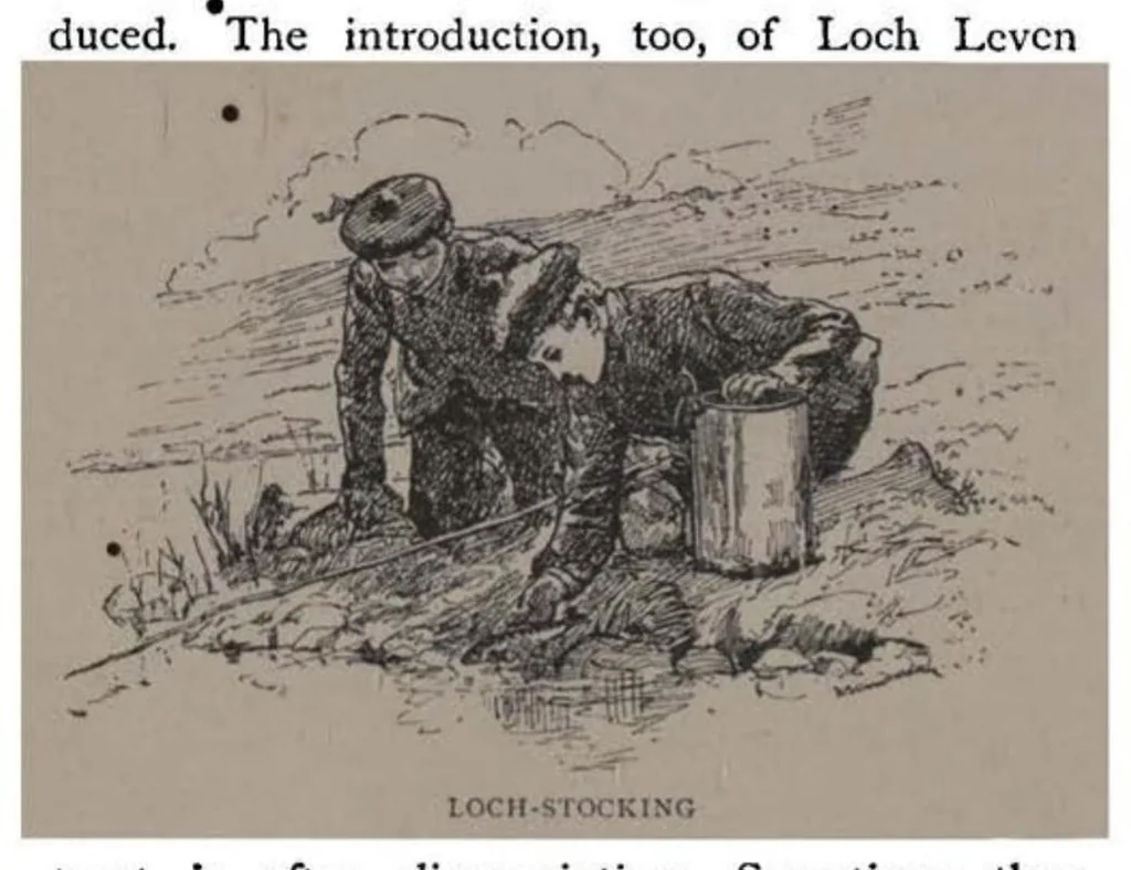 An illustration from Angling Sketches, New ed., 1895, leaf 106