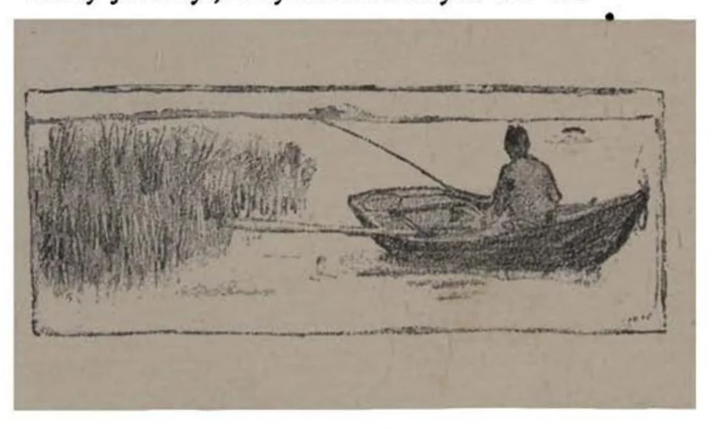 An illustration from Angling Sketches, New ed., 1895, leaf 137