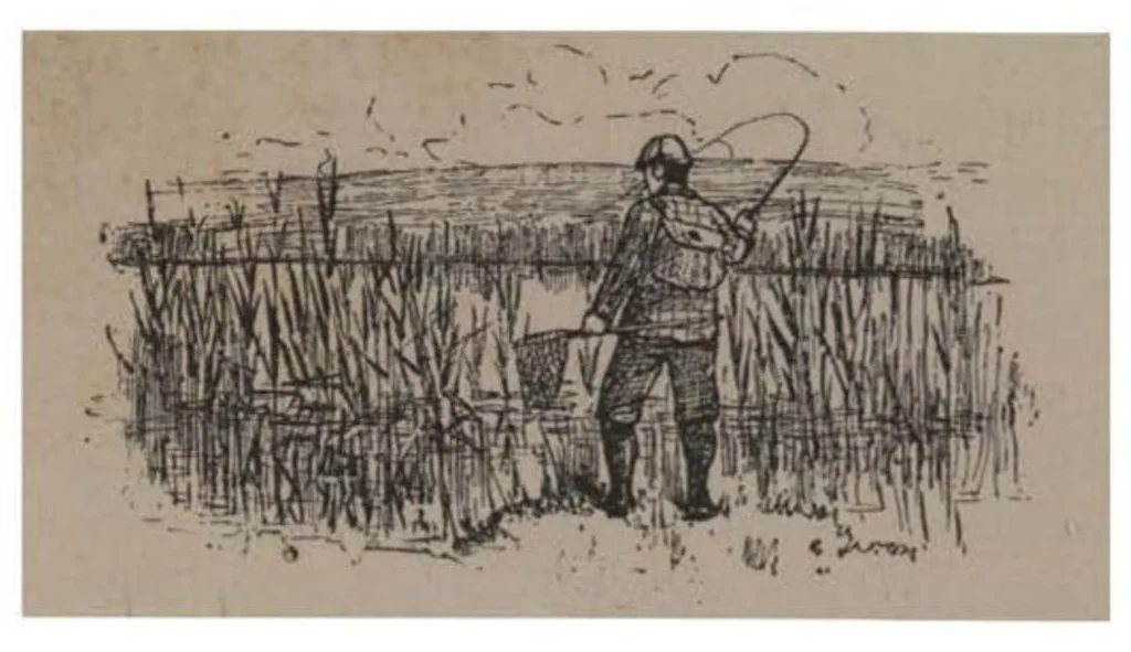 An illustration from Angling Sketches, New ed., 1895, leaf 178
