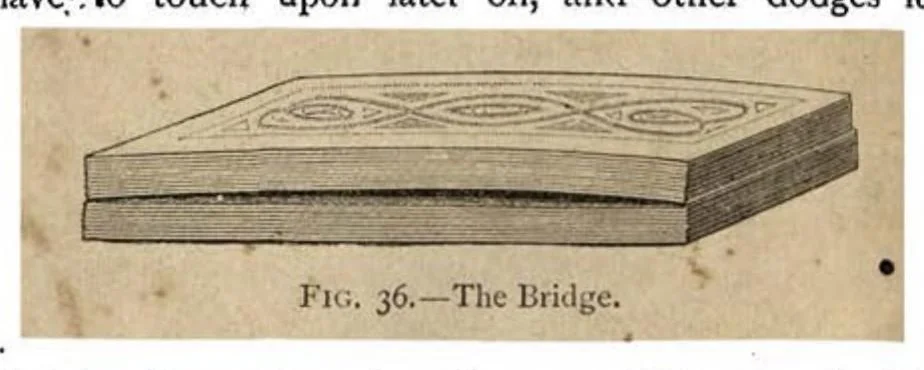 An illustration from Sharps and Flats; a complete revelation of the Secrets of Cheating at Games of Chance and Skill, 1894, leaf 149