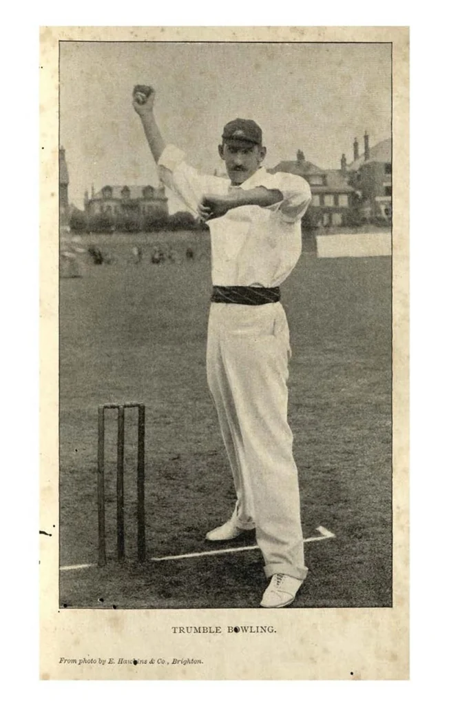 An illustration from The Jubilee Book of Cricket, 2nd ed., 1897, leaf 107