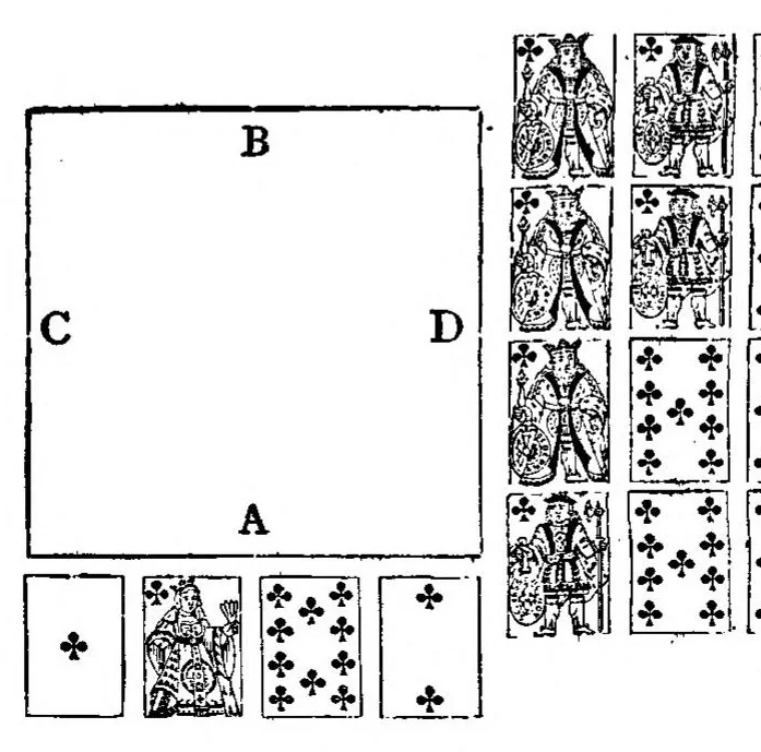 An illustration from Modern Scientific Whist; the Principles of the Modern Game, 1894, leaf 123