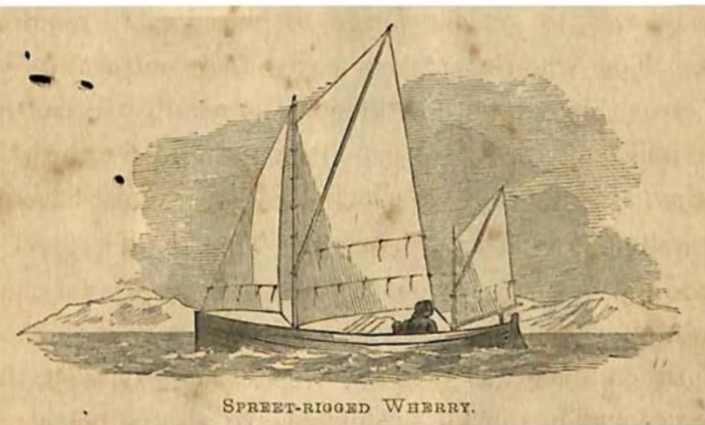 An illustration from Canoe Travelling: Log of a Cruise on the Baltic and Practical Hints on Building and Fitting Canoes, 1871, leaf 156
