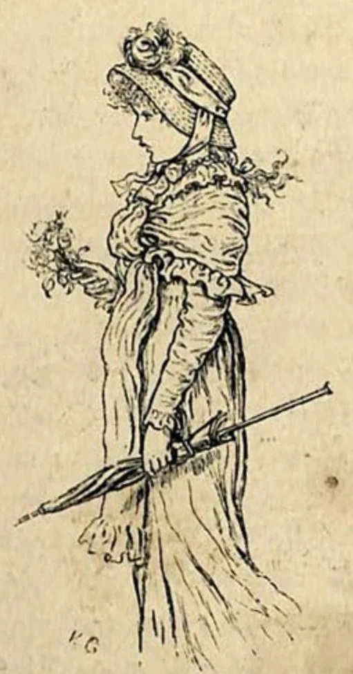 An illustration from Amateur Theatricals, 1879, leaf 32