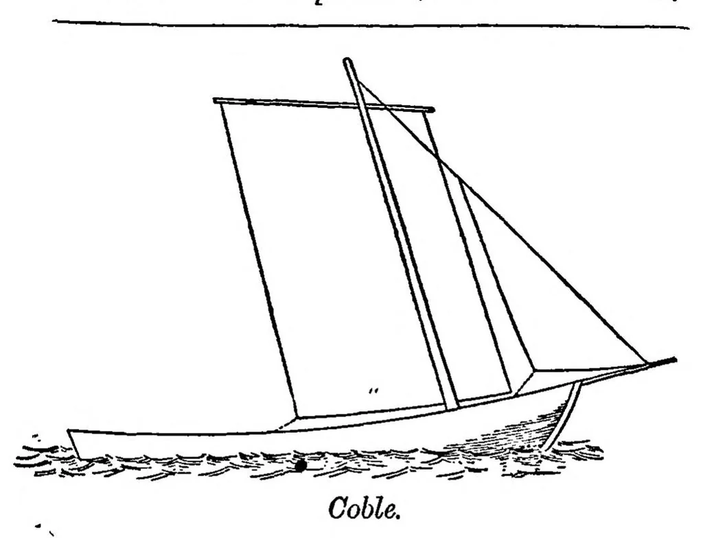 An illustration from Boat Sailing and Racing; containing Practical Instructions for Bending and Setting Sails, Trimming, Steering and Handling Boats under all Circumtances of Wind and Weather; descriptions of some interesting and instructive foreign Rigs also some useful hints on Racing, with a View to Winning, 1885, leaf 70