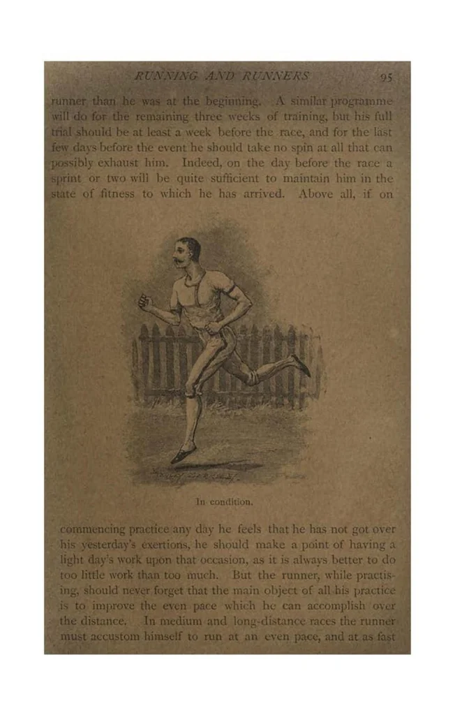 An illustration from Athletics and Football (the Badminton Library of Sports and Pastimes), 1887, leaf 124
