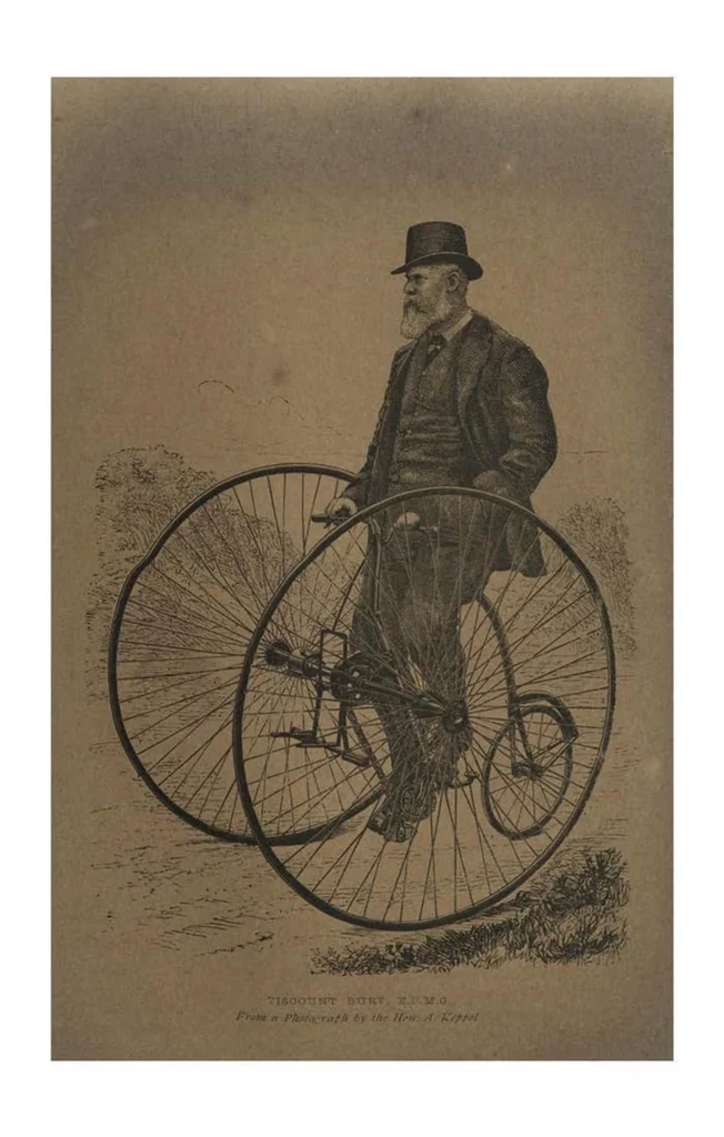 An illustration from Cycling (the Badminton Library of Sports and Pastimes), 1887, leaf 460