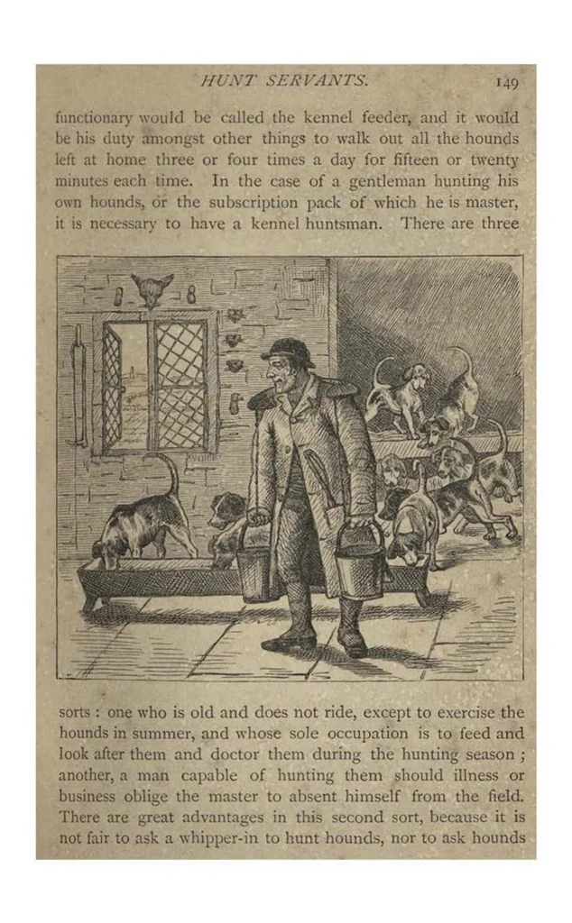 An illustration from Hunting (the Badminton Library of Sports and Pastimes), 1885, leaf 164