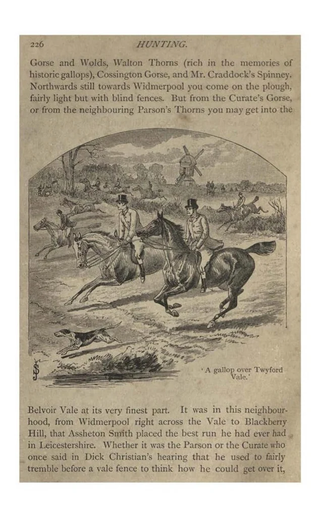An illustration from Hunting (the Badminton Library of Sports and Pastimes), 1885, leaf 241