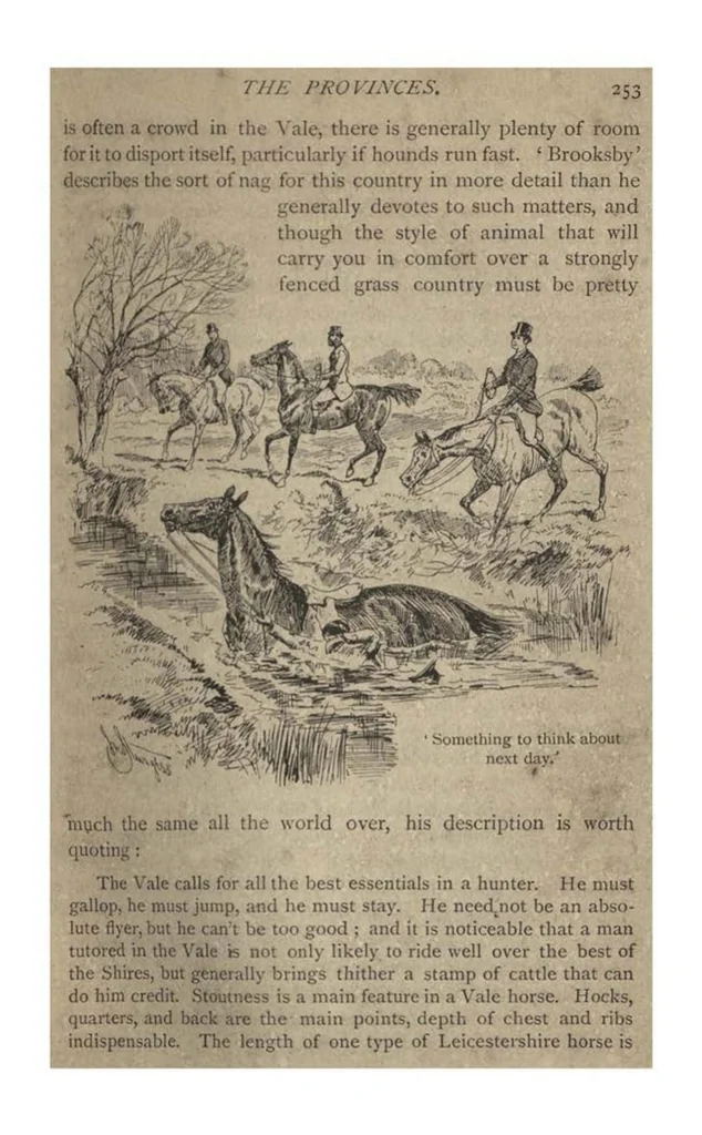 An illustration from Hunting (the Badminton Library of Sports and Pastimes), 1885, leaf 268