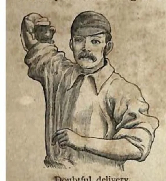 An illustration from Cricket, 4th ed. (the Badminton Library of Sports and Pastimes), 1890, leaf 201