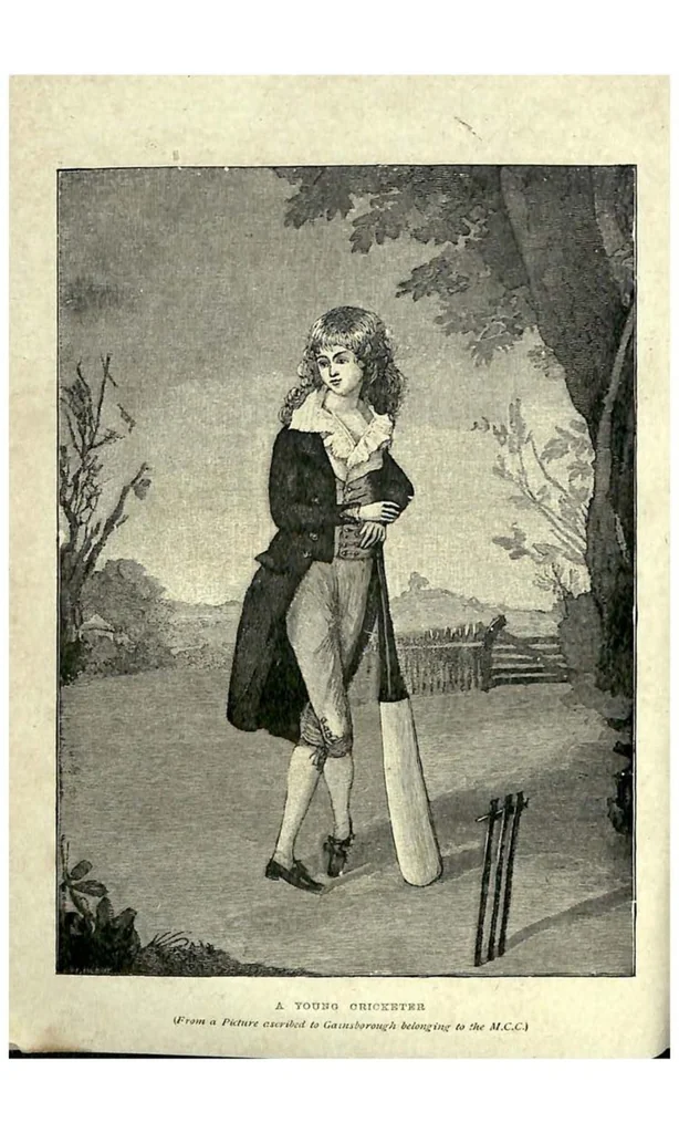 An illustration from Cricket, 4th ed. (the Badminton Library of Sports and Pastimes), 1890, leaf 21