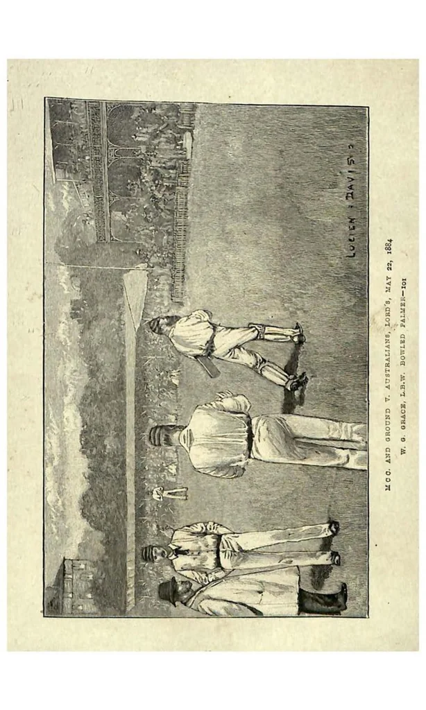 An illustration from Cricket, 4th ed. (the Badminton Library of Sports and Pastimes), 1890, leaf 336
