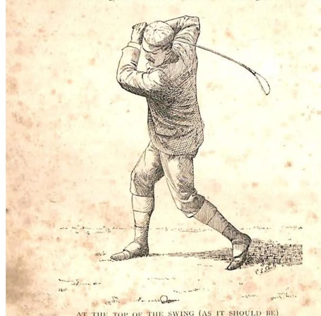 An illustration from Golf (the Badminton Library of Sports and Pastimes), 1890, leaf 103