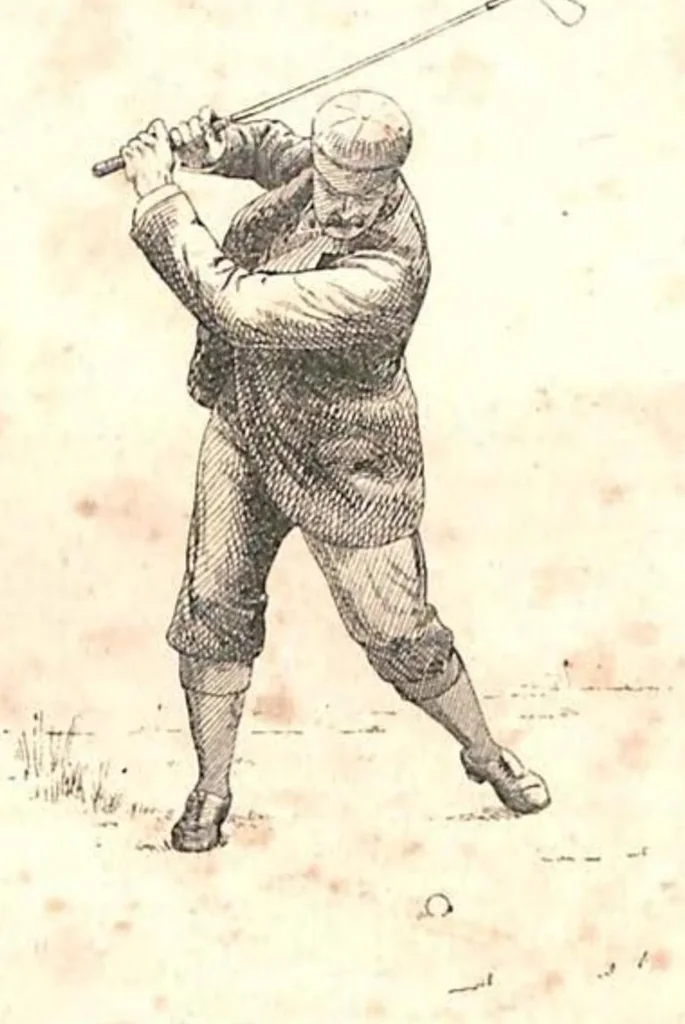 An illustration from Golf (the Badminton Library of Sports and Pastimes), 1890, leaf 133