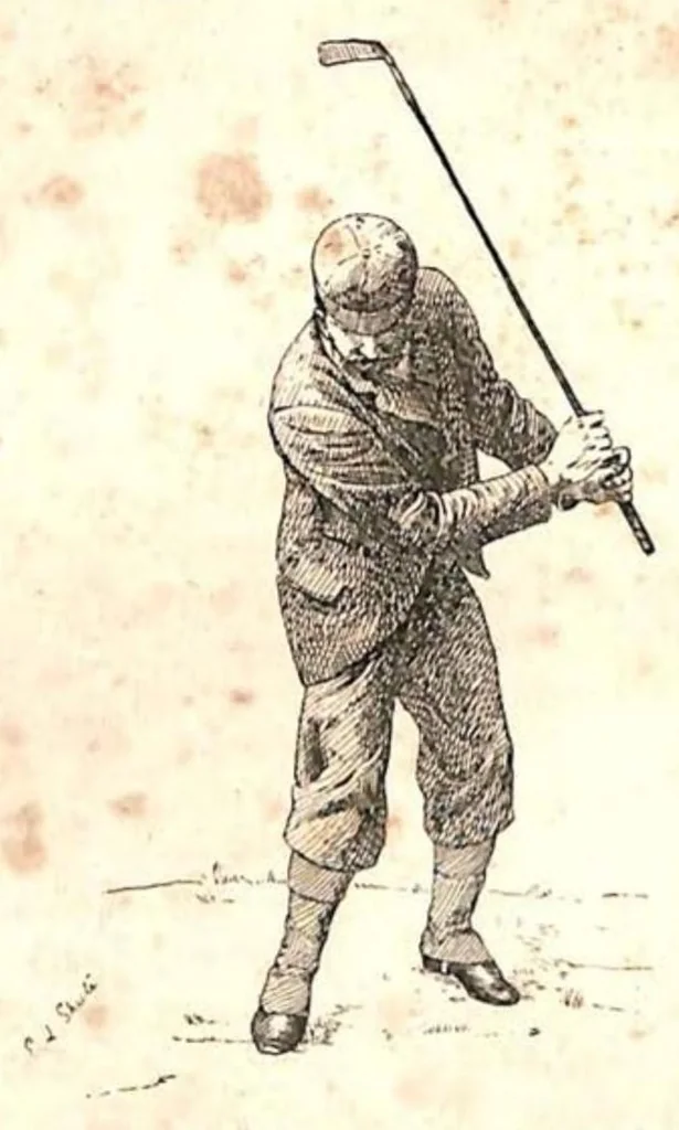 An illustration from Golf (the Badminton Library of Sports and Pastimes), 1890, leaf 149