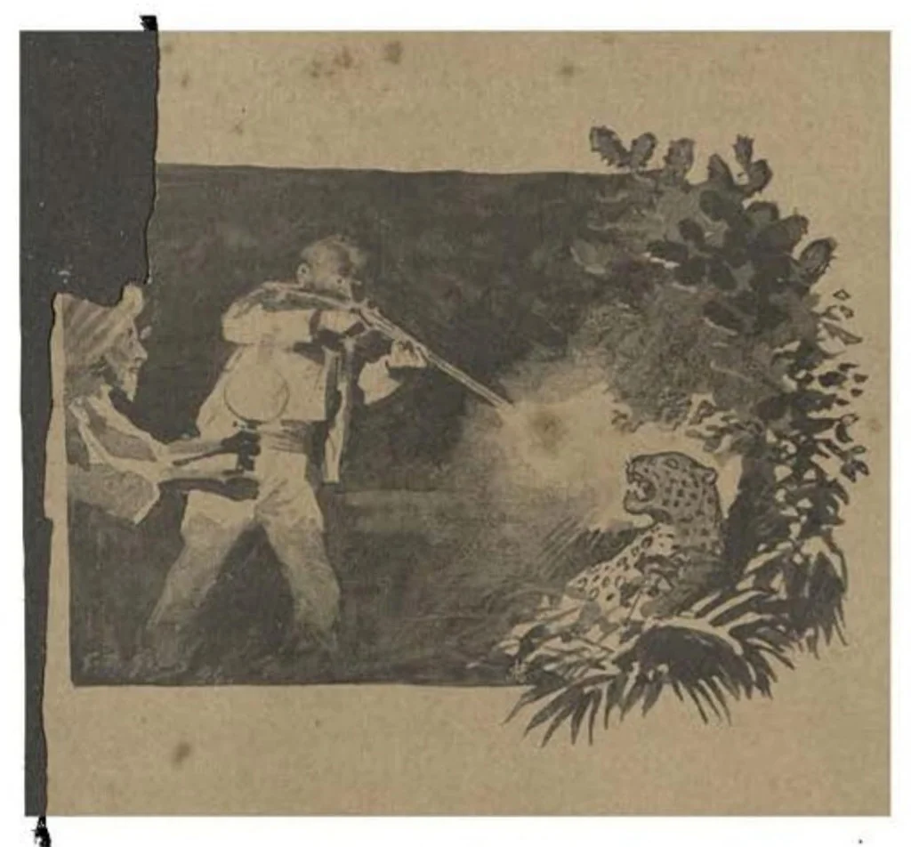 An illustration from Thirty Years of Shikar, 1895, leaf 118