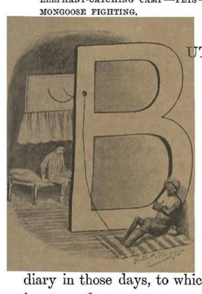 An illustration from Thirty Years of Shikar, 1895, leaf 288