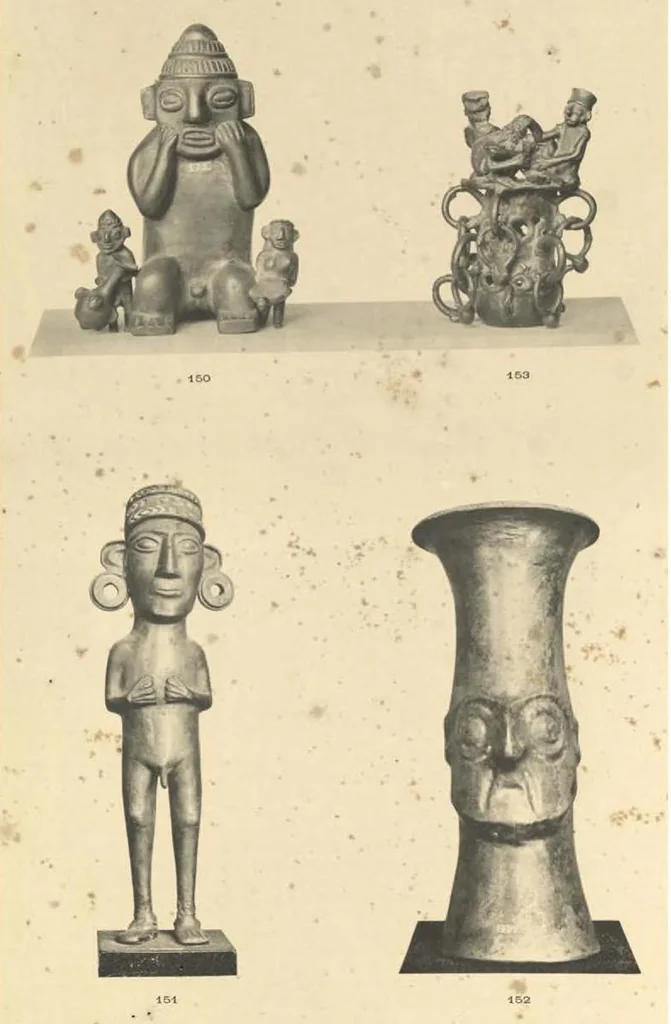 An illustration from Galerie Americaine du Musee d’Ethnographie du Trocadero; Choix de Pieces Archeologiques et Ethnographiques, 1897, leaf 90