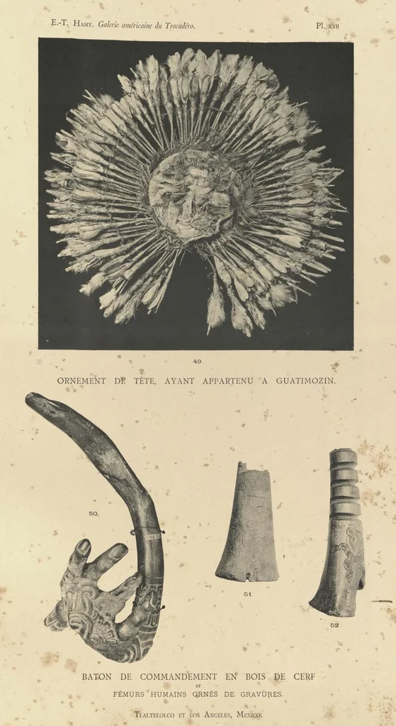 An illustration from Galerie Americaine du Musee d’Ethnographie du Trocadero; Choix de Pieces Archeologiques et Ethnographiques, 1897, leaf 25