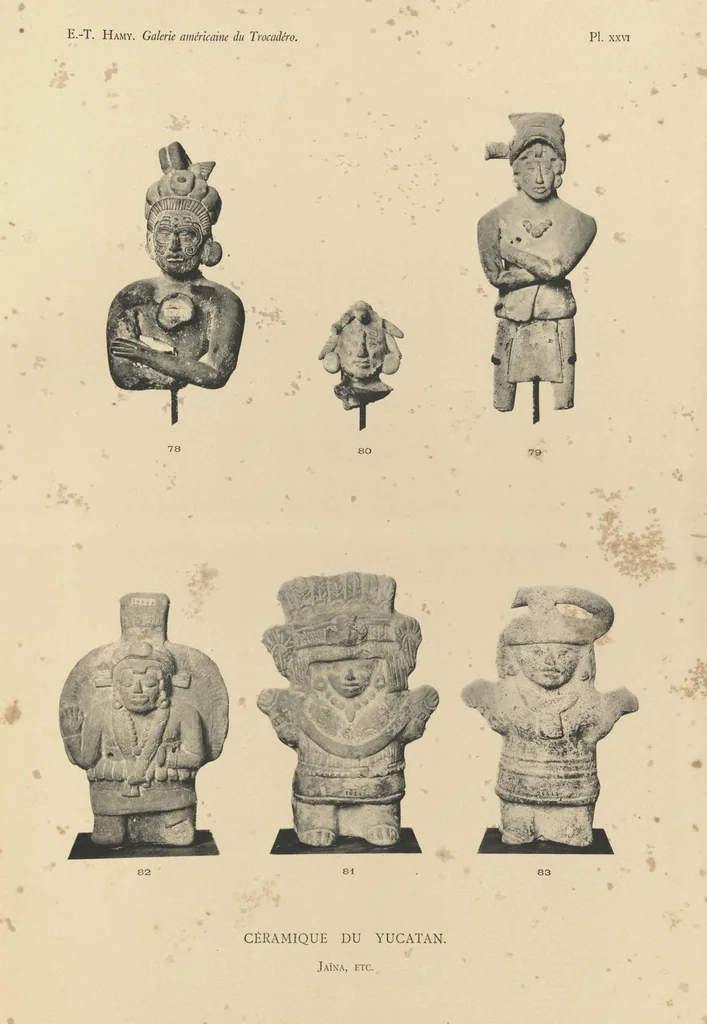 An illustration from Galerie Americaine du Musee d’Ethnographie du Trocadero; Choix de Pieces Archeologiques et Ethnographiques, 1897, leaf 57