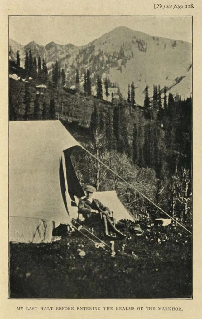 An illustration from The Markhor, Sport in Cashimere; translated from the German, 1910, leaf 142