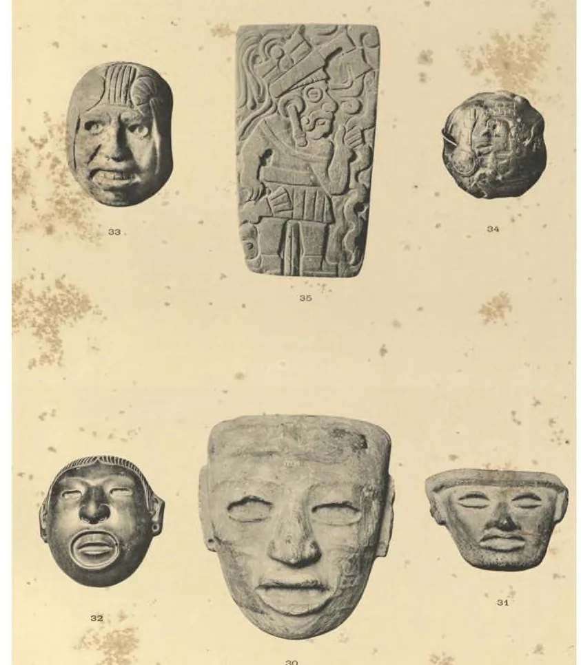 An illustration from Galerie Americaine du Musee d’Ethnographie du Trocadero; Choix de Pieces Archeologiques et Ethnographiques, 1897, leaf 40