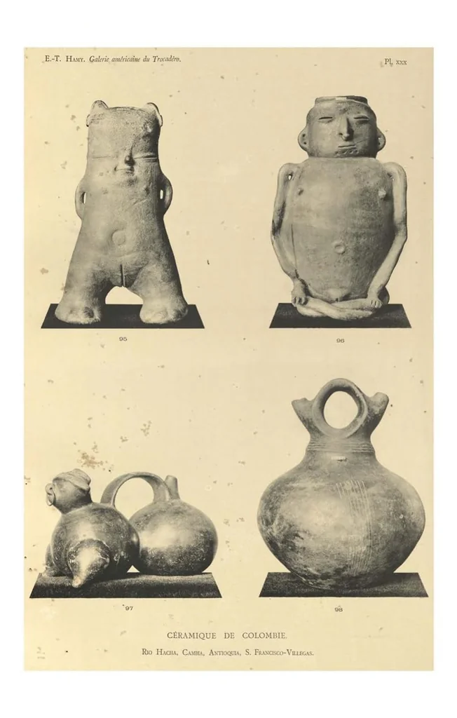 An illustration from Galerie Americaine du Musee d’Ethnographie du Trocadero; Choix de Pieces Archeologiques et Ethnographiques, 1897, leaf 51