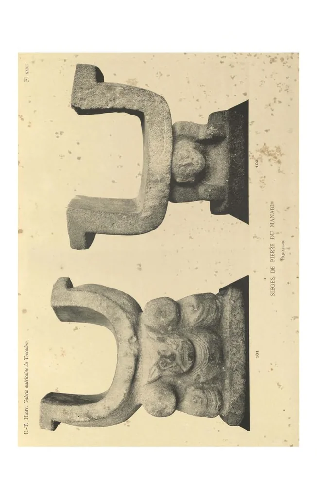 An illustration from Galerie Americaine du Musee d’Ethnographie du Trocadero; Choix de Pieces Archeologiques et Ethnographiques, 1897, leaf 58
