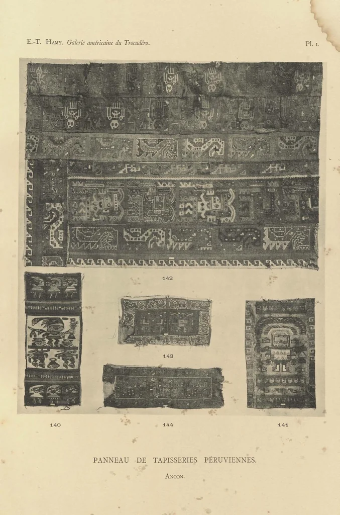 An illustration from Galerie Americaine du Musee d’Ethnographie du Trocadero; Choix de Pieces Archeologiques et Ethnographiques, 1897, leaf 101