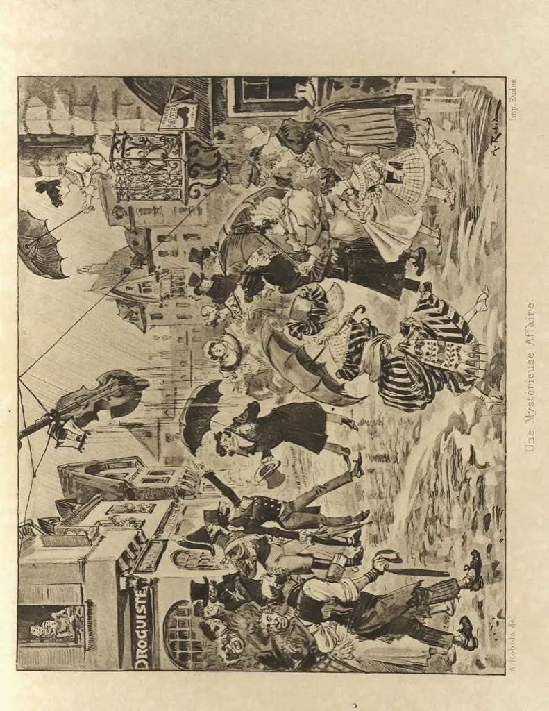 An illustration from Le Voyage de M. Dumollet, Text et Dessins, 1883, leaf 52