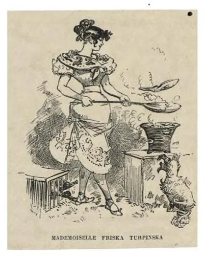 An illustration from Le Voyage de M. Dumollet, Text et Dessins, 1883, leaf 71