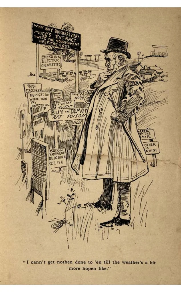 An illustration from Puppets at Large: Scenes and Subjects, from Mr. Punch’s Show, 1897, leaf 180